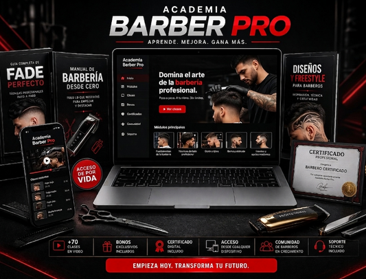 🪒✂️ Academia Barber Pro – Curso Completo de Barbería Profesional Desde Cero